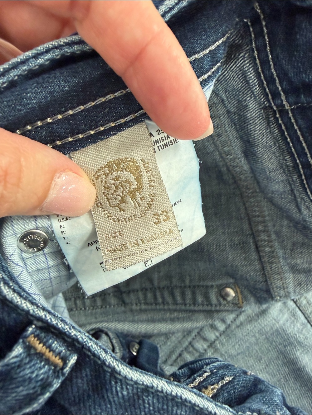 Diesel Men's Straight Leg Dark Blue Jeans - Picture 6 of 7
